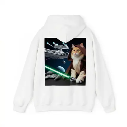 Orange Cat Jedi Lightsaber Space Battle