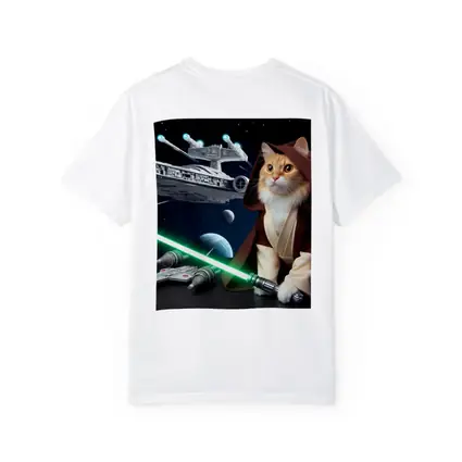 Orange Cat Jedi Lightsaber Space Battle