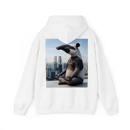 Anteater Meditating Above City Skyline