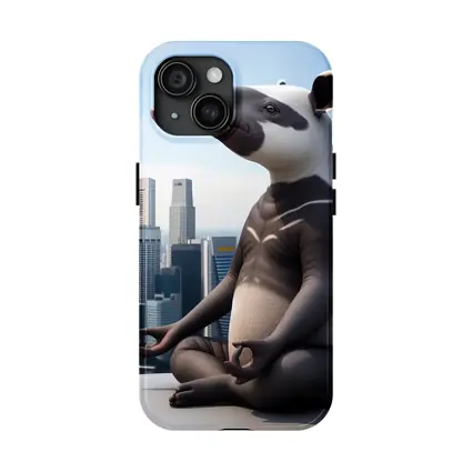 Anteater Meditating Above City Skyline