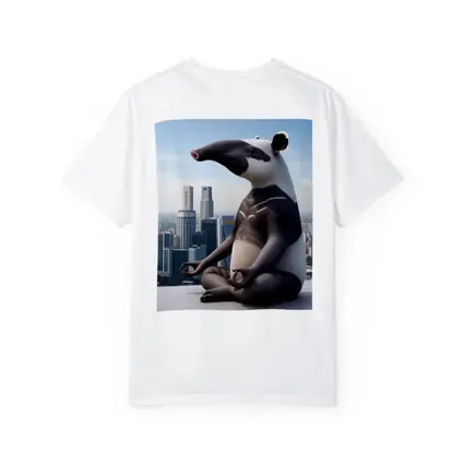 Anteater Meditating Above City Skyline