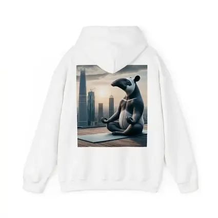 Tapir Meditating Yoga City Skyline