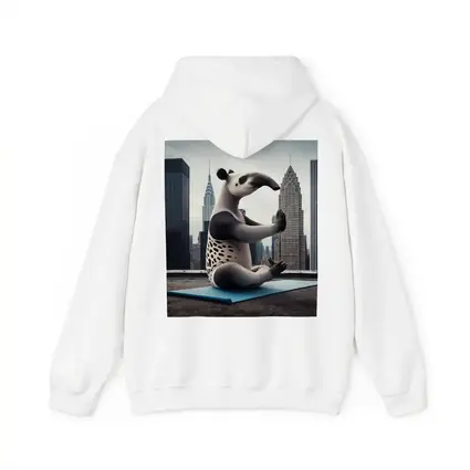 Tapir Doing Yoga City Skyline