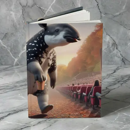 Tapir With Popcorn At Outdoor Cinema