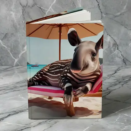 Baby Tapir Relaxing On Sunny Beach