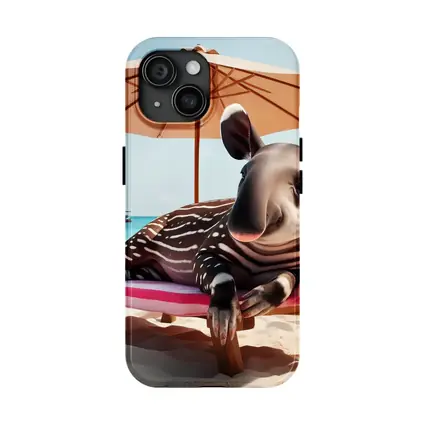 Baby Tapir Relaxing On Sunny Beach