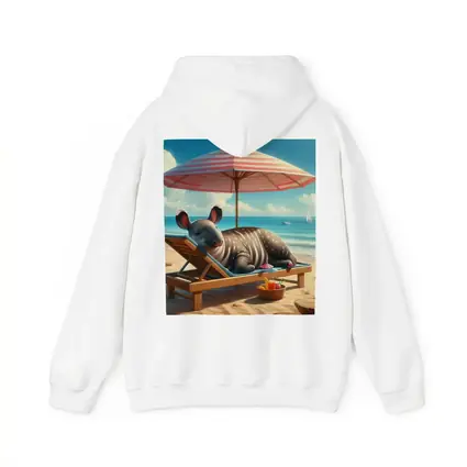 Tapir Relaxing On Sunny Beach Chair