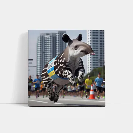 Baby Tapir Running City Marathon Race