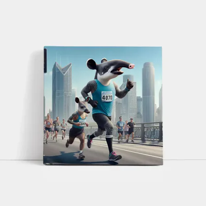 Tapir And Badger Running City Marathon