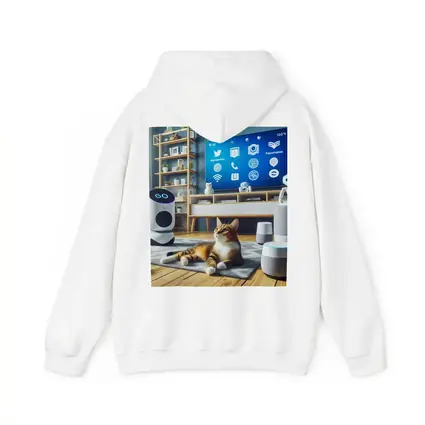 Tabby Cat Smart Home Living Room