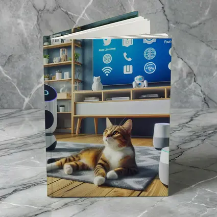 Tabby Cat Smart Home Living Room
