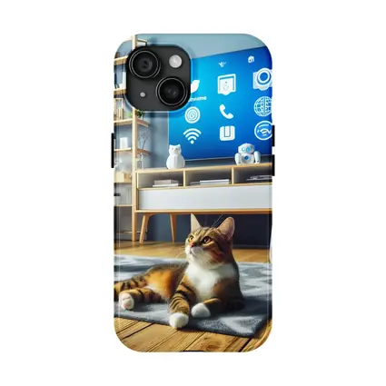 Tabby Cat Smart Home Living Room