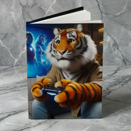Tiger Gaming Controller Couch Neon Room