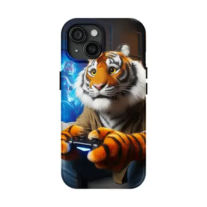 Tiger Gaming Controller Couch Neon Room