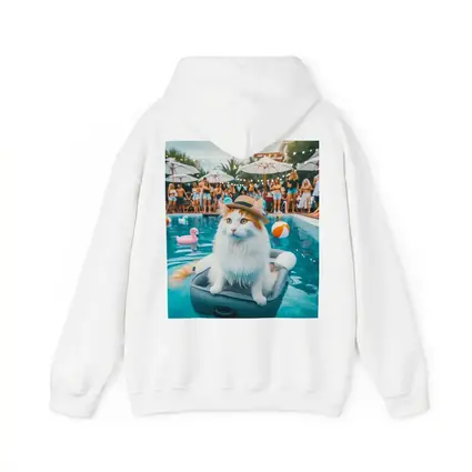 White Cat Hat Pool Party Summer