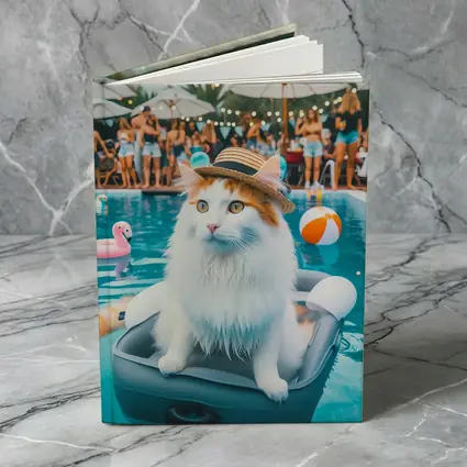 White Cat Hat Pool Party Summer