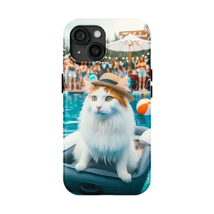 White Cat Hat Pool Party Summer