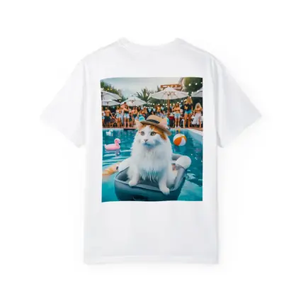 White Cat Hat Pool Party Summer
