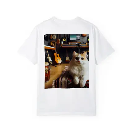 Turkish Van Cat in Music Studio