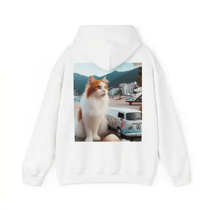 Turkish Van Cat Beach Retro Floral Van