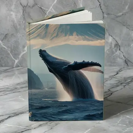Humpback Whale Breaching Near Mount Fuji