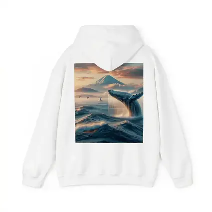 Humpback Whale Breaching Mount Fuji Sunset