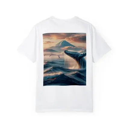 Humpback Whale Breaching Mount Fuji Sunset
