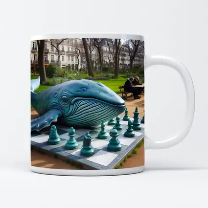 Blue Whale Chess Sculpture Paris Park