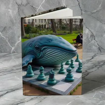 Blue Whale Chess Sculpture Paris Park