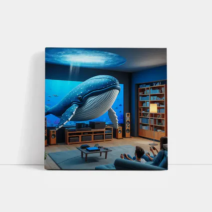 Blue Whale Art Living Room Ocean Scene