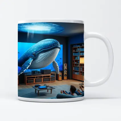 Blue Whale Art Living Room Ocean Scene