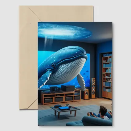 Blue Whale Art Living Room Ocean Scene