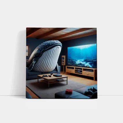 Humpback Whale Chilling In Living Room
