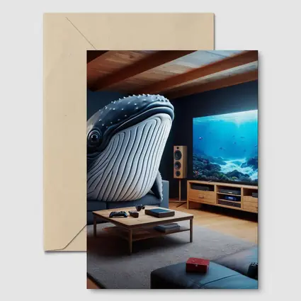 Humpback Whale Chilling In Living Room