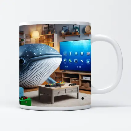 Whale Shark Relaxing In Cozy Living Room