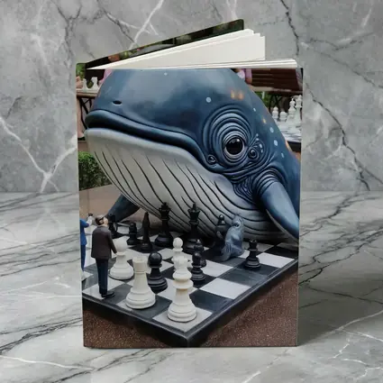 Whale Playing Chess In City Park