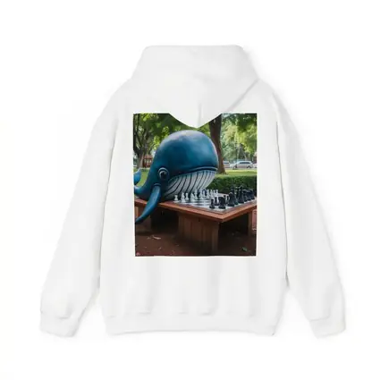 Blue Whale Playing Chess In Park