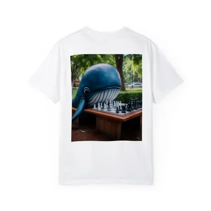 Blue Whale Playing Chess In Park