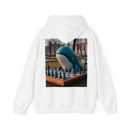 Blue Whale Playing Chess In Park