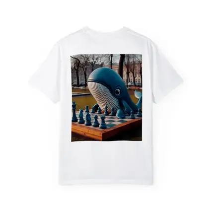 Blue Whale Playing Chess In Park
