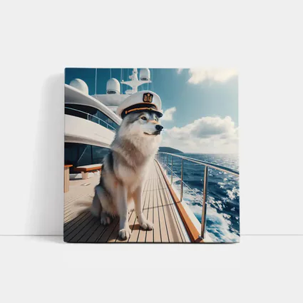Husky Captain on Luxury Yacht Ocean