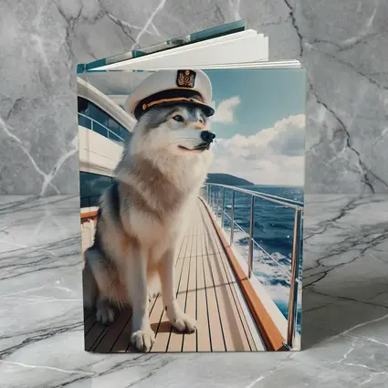 Husky Captain on Luxury Yacht Ocean