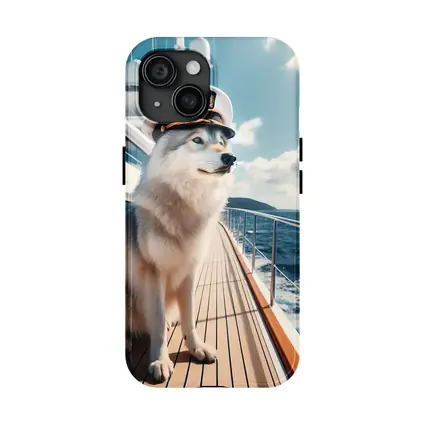 Husky Captain on Luxury Yacht Ocean