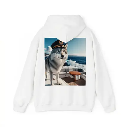Wolf Captain Hat Yacht Ocean Background