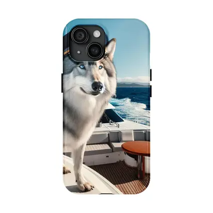 Wolf Captain Hat Yacht Ocean Background