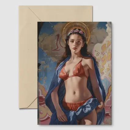Sacred Woman Graffiti Urban Art Background