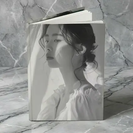 Asian Woman Portrait Black and White Art