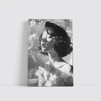 Black and White Woman Portrait Soft Light
