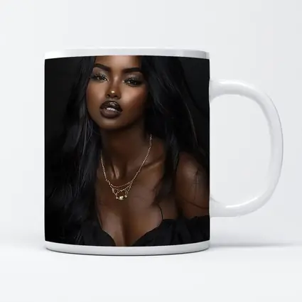 Elegant Black Woman Dark Studio Portrait