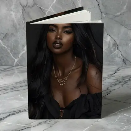 Elegant Black Woman Dark Studio Portrait